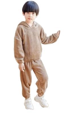 Image of SHAPERX Cotton And Fleece Blend Full sleeve Hoodie T-shirt Jogger Trackpant Clothing Set for Boys And Girls Pack of 1