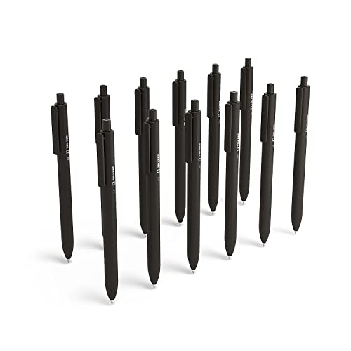 Image of TRU RED Retractable Gel Pens, Fine Point 0.5mm, Black Ink, 24 Pack - Quick‑Dry Pens for Precise Office Writing