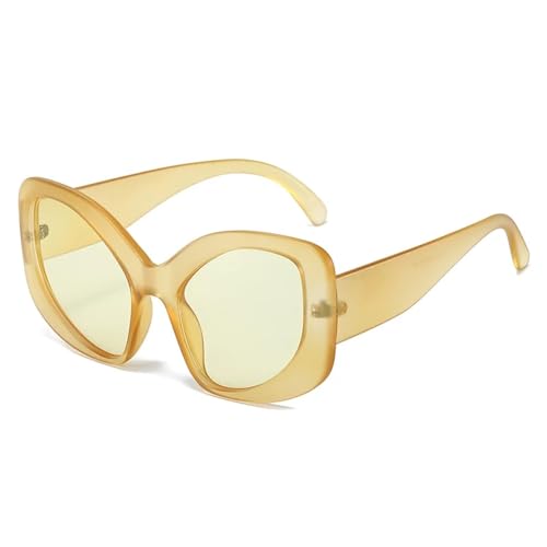 Fashion Oversized Cat Eye Women Sunglasses Uv400 Retro Men Matte