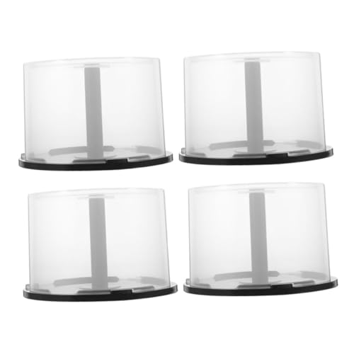 GRIRIW 4Pcs Compact Dvd Storage Bins Easy Access Organizing Buckets for Discs Sturdy CD Holder Storage Cases for Home Dorm Efficient Space Saver