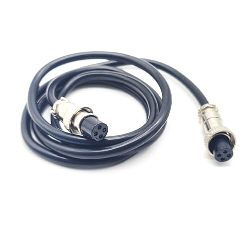 Cable GX12 4 pines doble hembra 2 metros miniatura 1