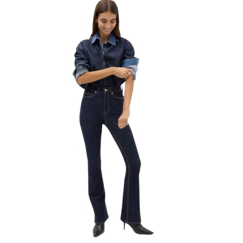 Image of Marks & Spencer Sculpt Bootcut High Rise Denim Jeans
