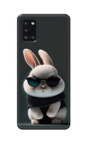 Image of PRINTFIDAA Printed Hard Back Cover Case for Samsung Galaxy A31 Back Cover (Cool Baby Rabbit) -112