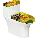Bee Citibank Toilet Seat Cover Toilet Lid Cover & Tank Cover Set 2 Pcs Dustproof Durable Universal Fit For Bathroom Decoration Toilet Cover Set