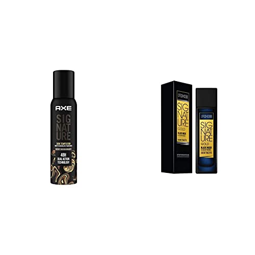Image of Axe Signature Dark Temptation Body Perfume, 154ml & Signature Gold Black Musk & Cedar Wood Perfume, 80ml