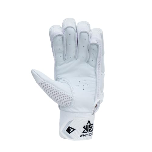 Image of Whitedot Capital Cricket Batting Gloves||Suitable for Mens|Adult|Large Left Hand||White | Left Hand Perfect for Men /Large Left-Handed Players, Comfort for Professional Play, Lightweight |