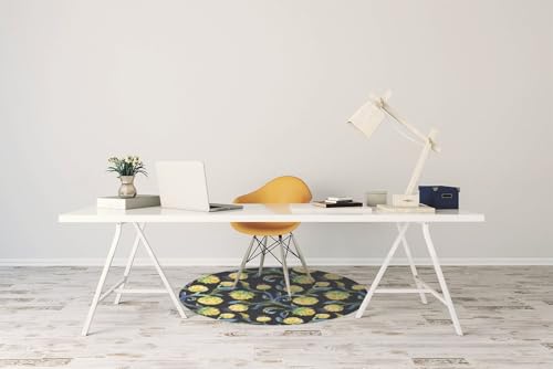 Protège-sol de bureau antidérapant et imperméable en PVC ø100 cm