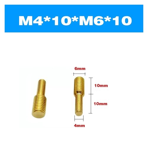 Vis de conversion pour assembler filetage M4 et M6 facilement en laiton (15pcs)