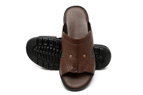Image of Leather Casual Slip On Sandal for Men