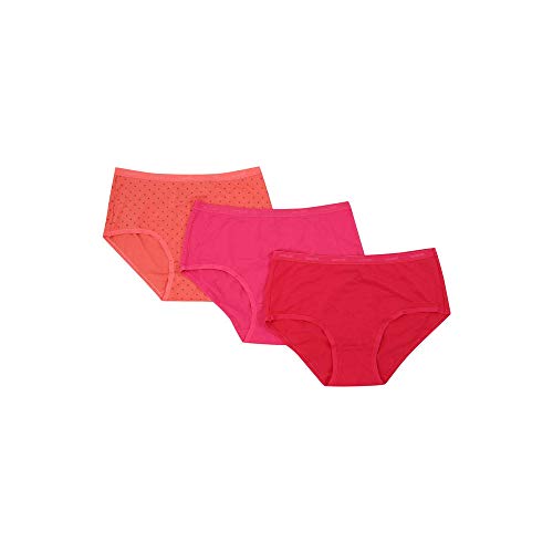 Image of Amante Solid Cotton Full Brief Panty Pack(Pack of 3)