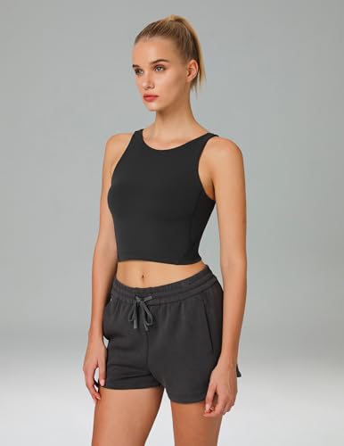 Colorfulkoala Dreamlux Womens Padded Sports Bra High Neck U-Back Yoga Running Workout Athletic Tank Top with Removable Cups3