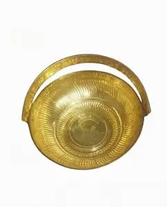 Pratap's unique Craft Brass Flower Basket for Puja/Worship/Decoration(Pack of 1)-image-13