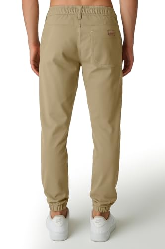Smith & Solo Chino Hose Herren - Freizeithose Hosen Chinohose Baumwolle Arbeitshosen Männer mit Kordelzug Jogginghose Regul Chinos Lang (Beige, M)