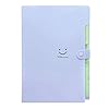 KONVINIT Ordnungsmappe A4 4 Fächer Dokumentenmappe Ordner Organizer Folder mit Schnalle,purple