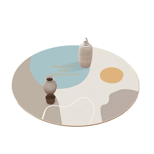 Tapis de table rond en cuir épais antidérapant de 140cm - 2