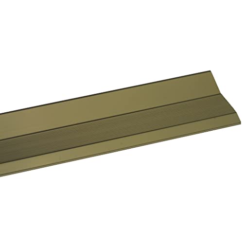 Amig - Tapajuntas para Suelo - 720 mm x 40 mm - Tira de Transición en Escalón y Adhesivo - Cubrecantos Embellecedor para Uniones de Madera, Parquet, Tarima, Mármol y Azulejo - Aluminio Dorado