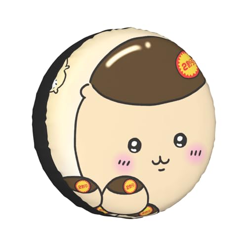 タイヤカバー ちいかわ くりまんじゅう スペアタイヤカバー おしゃれ タイヤ収納 防塵 防水 防紫外線 日焼け止 汚れ防止 劣化対策 タイヤバッグ 持ち運び便利 取付簡単 カー用品 14〜17インチ 屋外 軽自動車 普通車 汎用 15インチ:直径70-75
