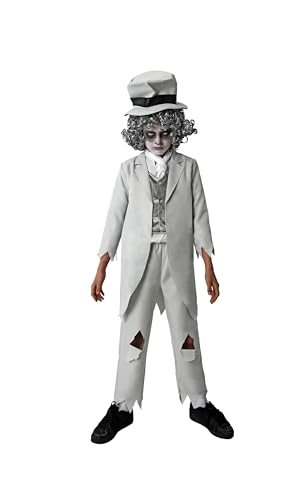 Genérico Disfraz Zombi Victoriano Infantil Halloween (Talla 10 12 años)