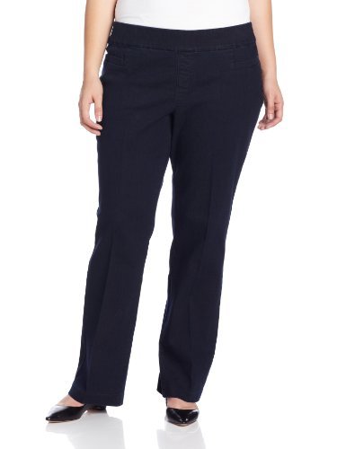 Lee Women's Plus Size Natural Fit Comfort Waist Pull on Barely Bootcut Pant