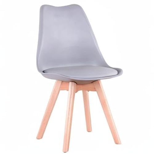 Miniatura 9 de Grandca Home Pack De 4 Sillas Comedor Sillas De Cocina Nórdicas Con Asiento Blando Y Patas De Madera Maciza De Haya Gris