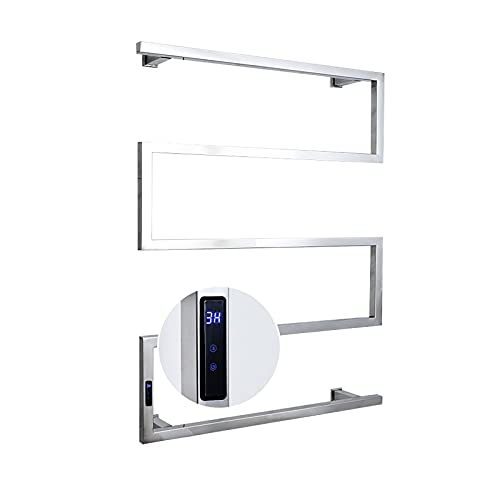 SXKJ Toallero eléctrico con Temporizador, toallero eléctrico de Acero Inoxidable, secador de Toallas de bajo Consumo de 90 W.
