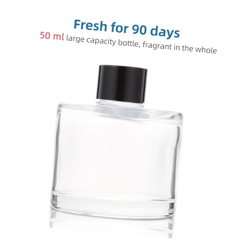 Botellas Aromaterapia con Contenedores de Vidrio Transparente y Palitos Difusores Negros miniatura 3