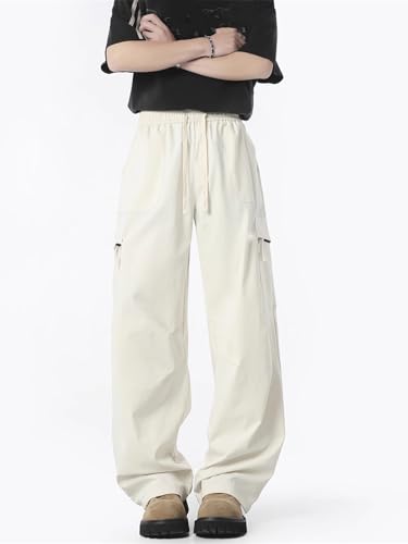 Men's Pants Workwear Ice Silk Lightweight Loose Retro Couple Style Summer Casual Long Pants for Men4