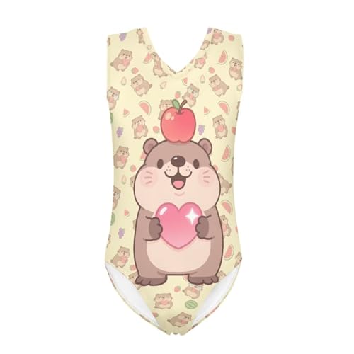 Image of Biyejit Girls Leotards Dance Sport Wear Gymnastics One-Piece Swimwear for Kids 3-14 Years