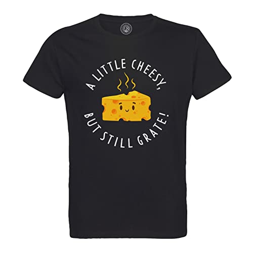 T-shirt homme col rond a little cheesy but grate pour repas entre amis