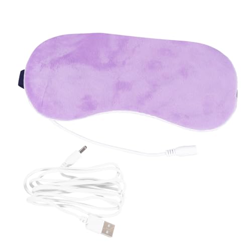 Anneome Máscara de Ojos Térmica USB con Vapor Calentador Electrónico para Dormir y Masaje Relajante Antifaz Portátil para Aliviar Ojeras y Fatiga Ocular Uso Casa y Viaje Color Púrpura