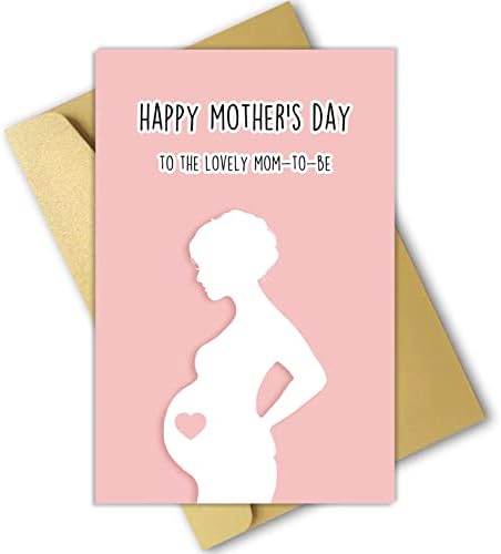 OJsensai Funny Mother To Be Mothers Day Gifts, Cute Mother To Be Card, First Mothers Day Card for Friend, New Mom Card for Wife