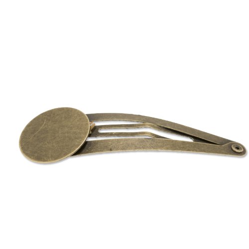 Rosebeading Vintage Style Antique Bronze Plated Hair Findings with 20mm Flat Pad-Hair Clip-20pcs