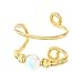 White Opal Ear Cuff / Fake Conch Clip / Ear Cuff Wrap Earring