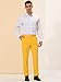 Lars Amadeus Men's Orange Yellow Dress Pants Slim Fit Flat Front Chino Business Wedding Suit Pants 30