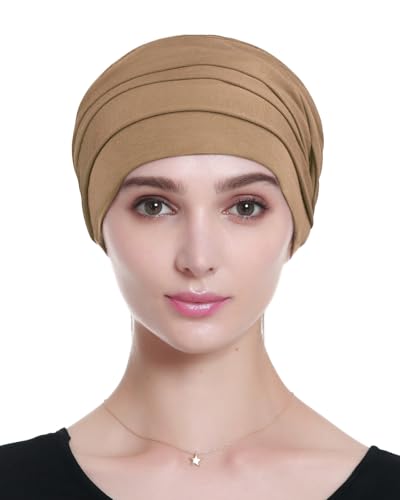 Alnorm Hair Wraps for Cancer Patients Chemotherapy Headwear Beige