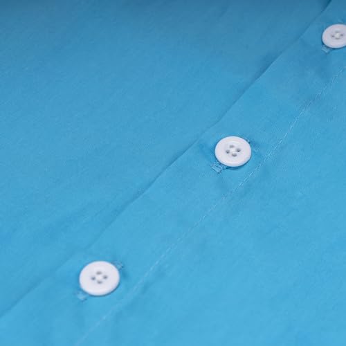 Mens Classic Movie Orange Scarf and Men blue Fake Collar Birthday Party Costume Cosplay Accessory set (Blue)2