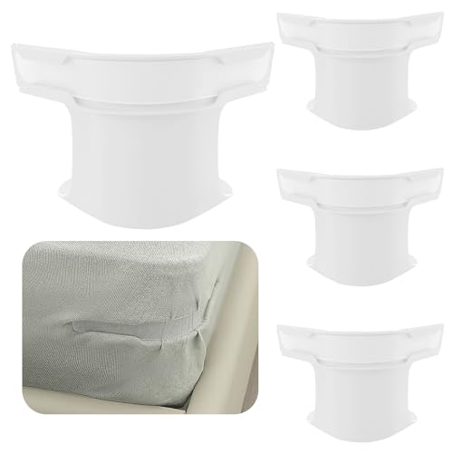 布団&ベッドシーツクリップ マットレス 固定 ズレ防止 ベッドガード ズ 滑り止めシート すべり止めマット 布団ずり落ち防止 軽量 簡単操作 シーツ ずれない 新居・寝室向け 主婦/女性に人気 4本入 (白)