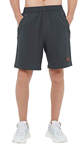 Rdruko Men's Quick Dry Hiking Shorts Lightweight Running Gym Outdoor Active Shorts with Zipper Pockets4