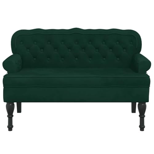 Banc en velours vert 119,5 cm pour optimiser l'espace d'une entrée étroite - 5