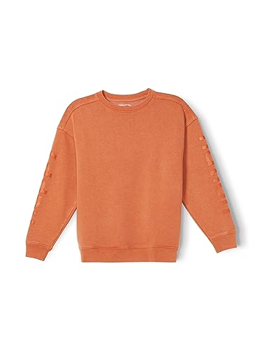 Happy Nation Relaxed Fleece Crewneck Sweatshirt, Copper Sand, Medium +