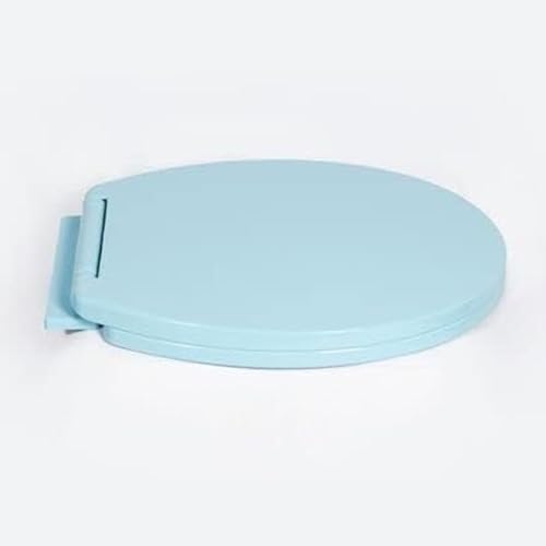 Yorkshire Homeware Quick Close Toilet Seat | Bathroom Seats Oval Shape | Quick Release for Easy Clean Simple Top Fixing | Removable Lid for Easy Assembly, L 41-44cm x W 35cm (Light Blue)