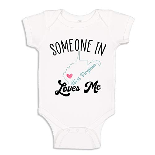 Image of Long Distance Gift for Baby Someone Loves Me Out of State Infant Bodysuit One Piece