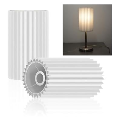 Small Lamp Shades,Set of 2 Modern Interiors Medium Pleated Lamp Shade for Table Floor Lamps, Linen Round Lamp Shades Drum Lamp Shade Table Lamp Shade Floor Lamp Shade Office Desk Light Cover(White)