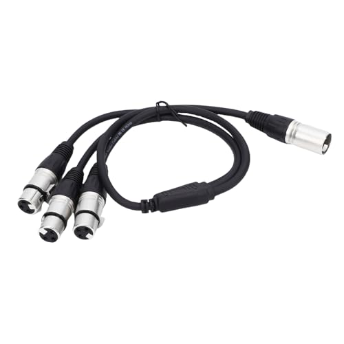 Cable divisor XLR 1 macho a 3 hembra balanceado de 2 pies para mezclador de sonido de estudio