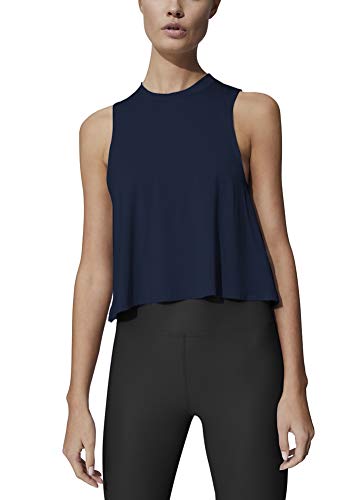 Mippo Womens Workout Crop Top Sleeveless Athletic Shirt Cute Cropped Workout Tops High