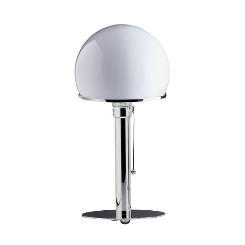 Preisvergleich Produktbild Tecnolumen Wagenfeld WA 24 Tischleuchte, vernickelt Metall Metall Schirm weiß