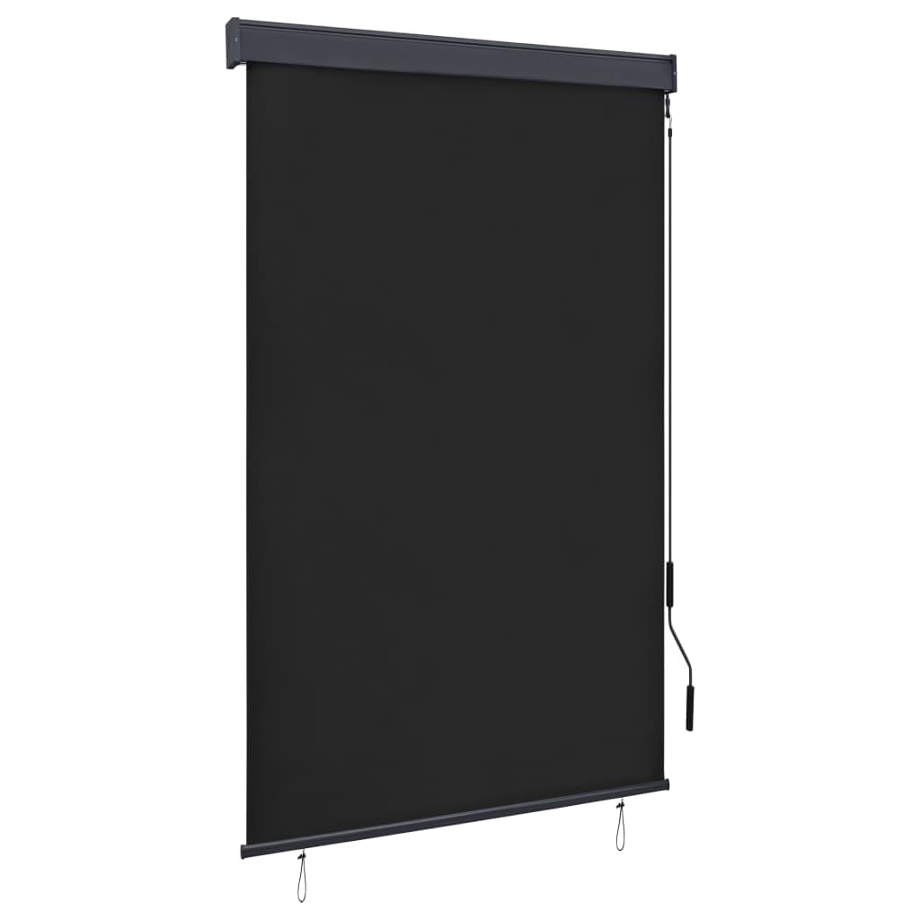 vidaXL Estor Enrollable de Exterior Persiana Toldo Vertical de Jardín Balcón Porche Pantallas de Privacidad Sombra 120x250cm Gris Antracita