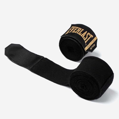Everlast Elite Boxing Hand Wraps 180" Black/Gold