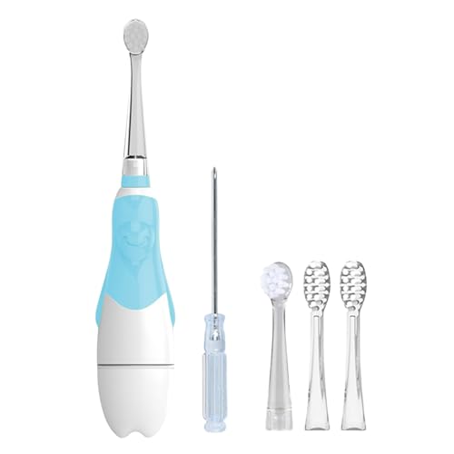 1 juego de cepillo de dientes eléctrico para bebé, cerdas suaves, adopta tecnología mejorada para bebés de 0 a 3 años, luz LED integrada