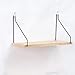 VIDOO Solide en Bois Mur Mount Shelf Bracket Pension Pension Chambre À Coucher TV Mur Suspendu Étagère De Rangement Rack pour La Maison & Décoration De Salon - Bois S